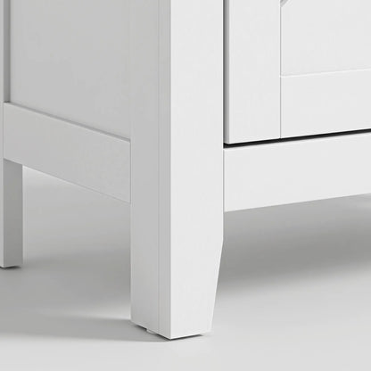 Farmhouse Bathroom Storage Cabinet with Barn Doors, White