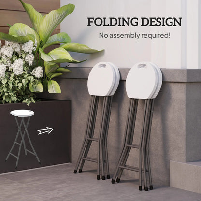 Set of 4 Folding Bar Stools, 29" Counter Height, Footrest Bistro Sets at Gallery Canada