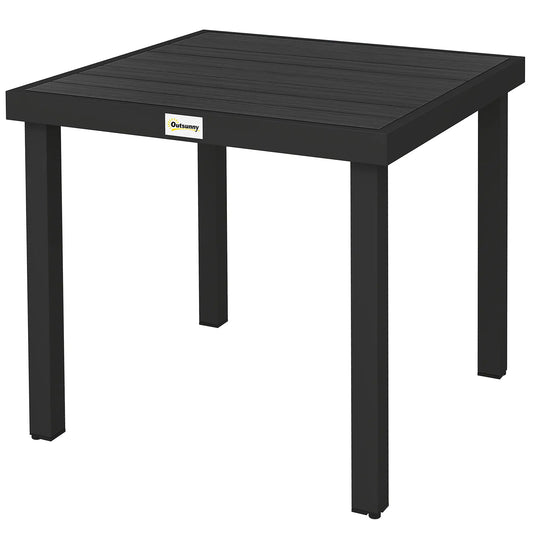 Square Aluminum Patio Dining Table for 4, Outdoor Garden, Black Patio Dinning Tables Black at Gallery Canada
