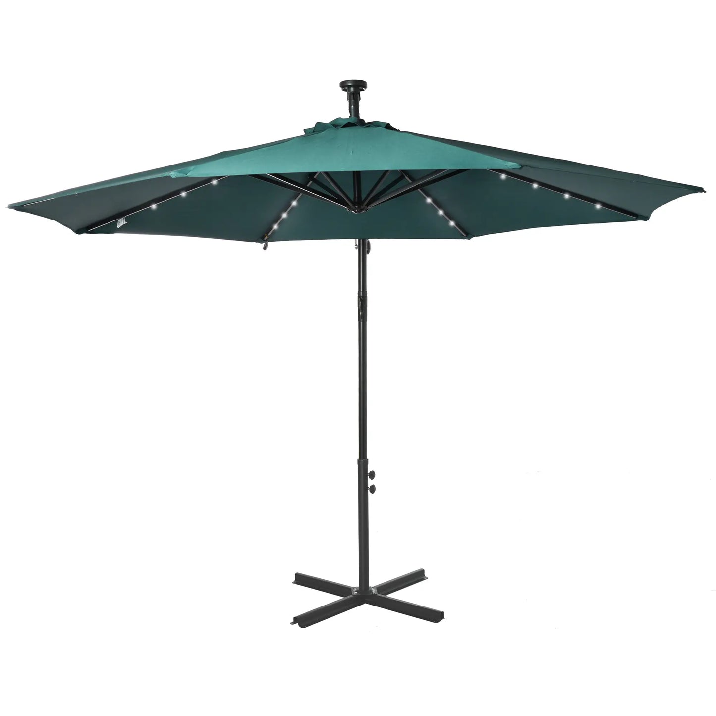 10ft Outdoor Cantilever Umbrella, Adjustable Angle, Dark Green Cantilever Umbrellas Dark Green at Gallery Canada