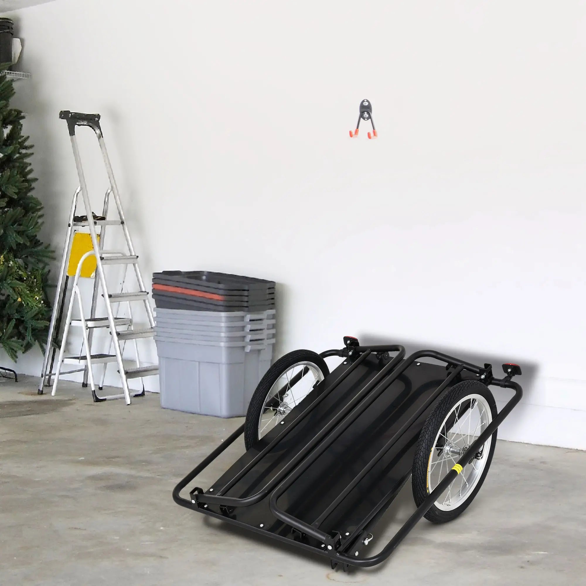Folding Bicycle Cargo Trailer, Utility Bike Cart, Black Bike Cargo Trailers at Gallery Canada