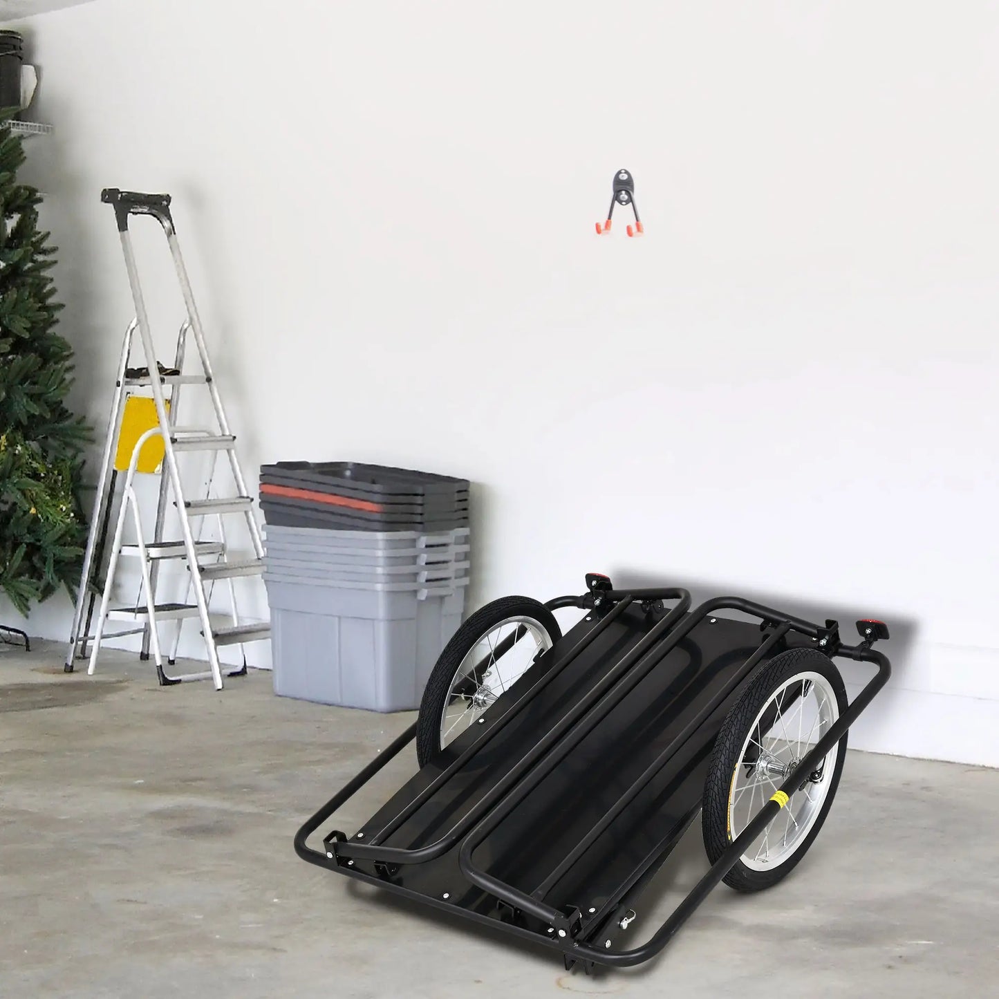 Folding Bicycle Cargo Trailer, Utility Bike Cart, Black Bike Cargo Trailers at Gallery Canada