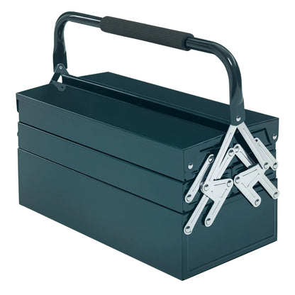 18" Metal Tool Box, 5-Tray Cantilever Steel Chest, Dark Green Tool Organizers Dark Green at Gallery Canada