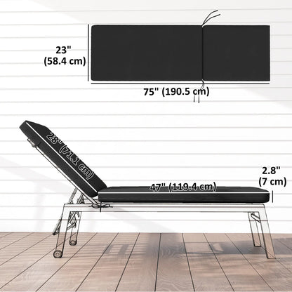2-Piece Patio Chair Cushions, With Ties, Indoor Outdoor, Black Patio Chair Cushions at Gallery Canada