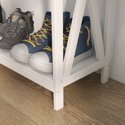 39" Console Table, 2 Tier X-Design, Narrow Entryway Table with Drawer, White Console Tables at Gallery Canada