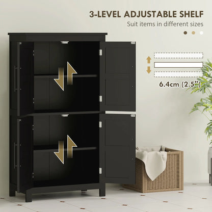 Farmhouse Bathroom Storage Cabinet, Barn Doors, Adjustable Shelf, Black Bathroom Cabinets at Gallery Canada
