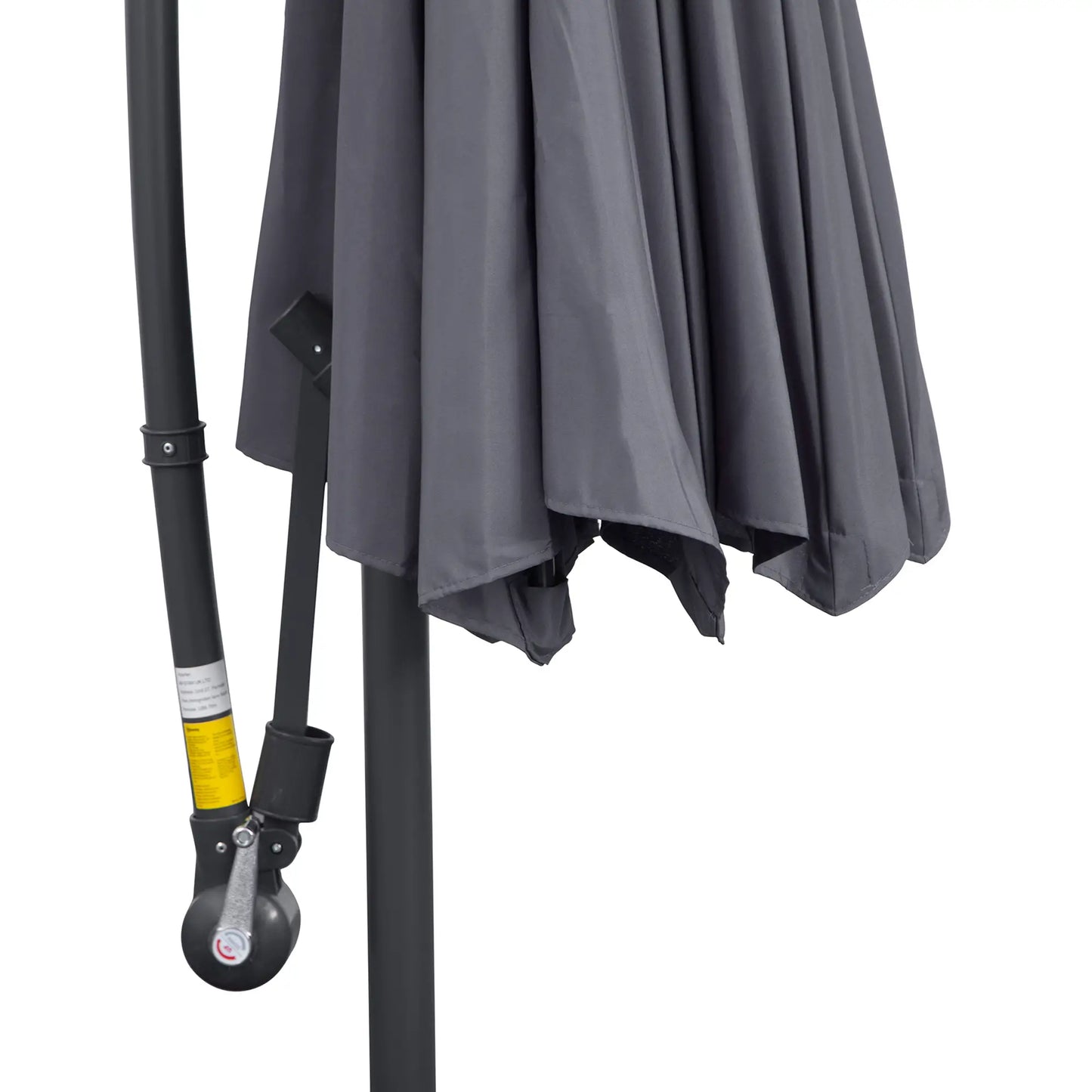 10ft Offset Patio Umbrella with Base, Crank, Grey Cantilever Umbrellas at Gallery Canada