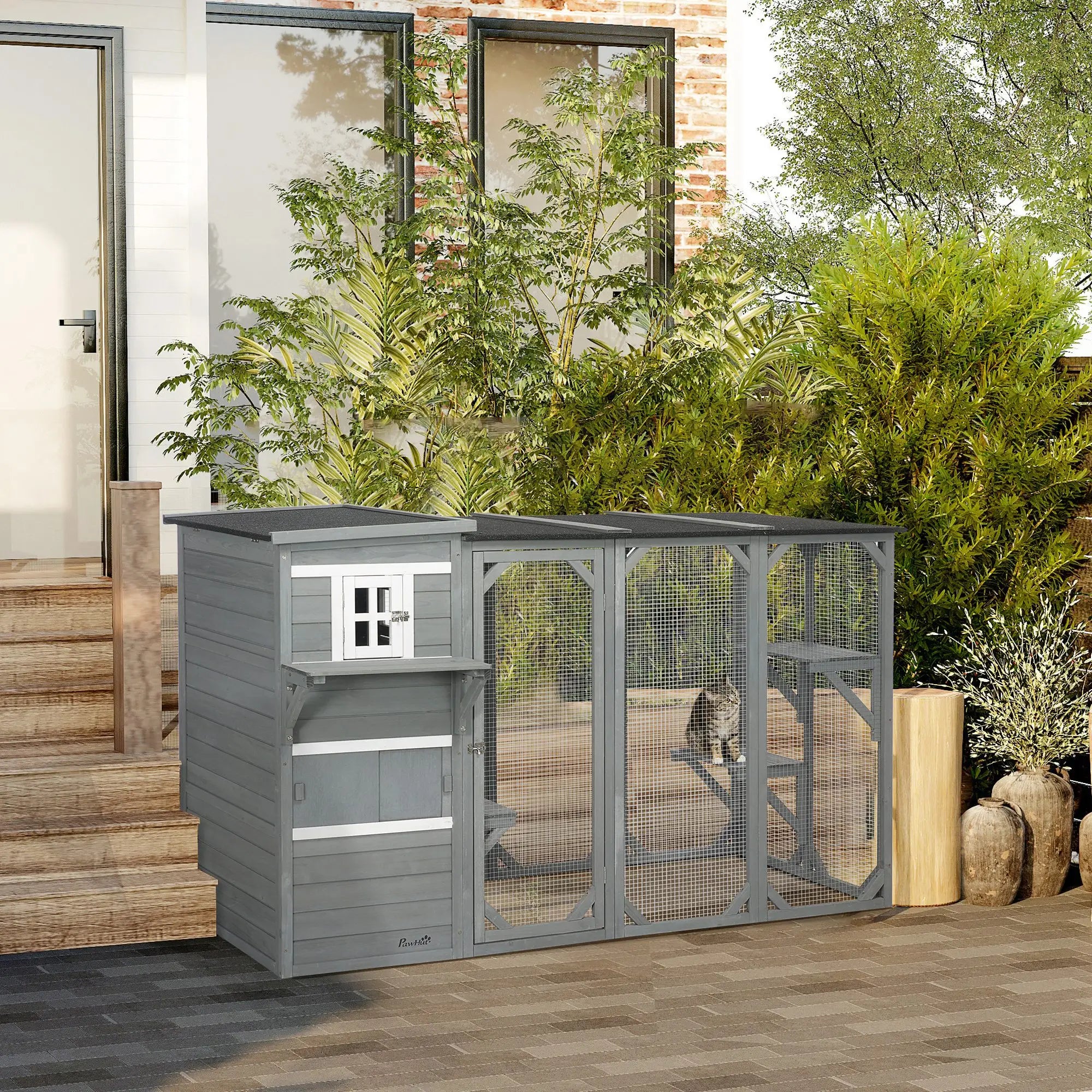 Wooden Cat Catio, 76