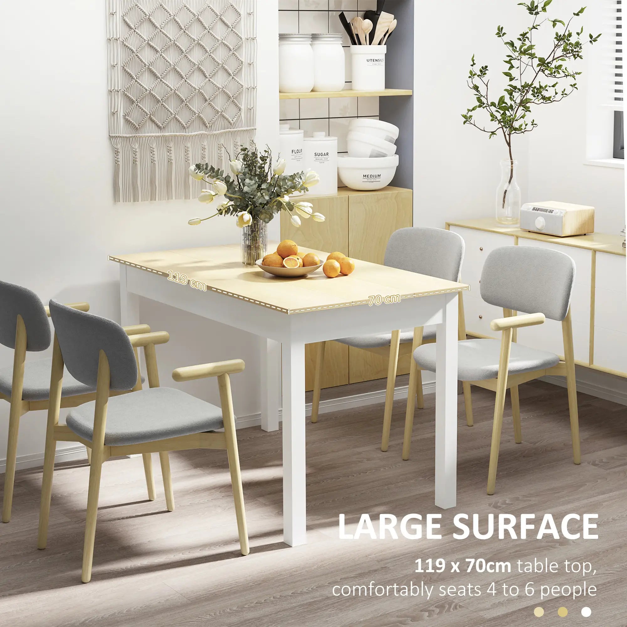 Kitchen Dining Table For 4-6 People, 46.9