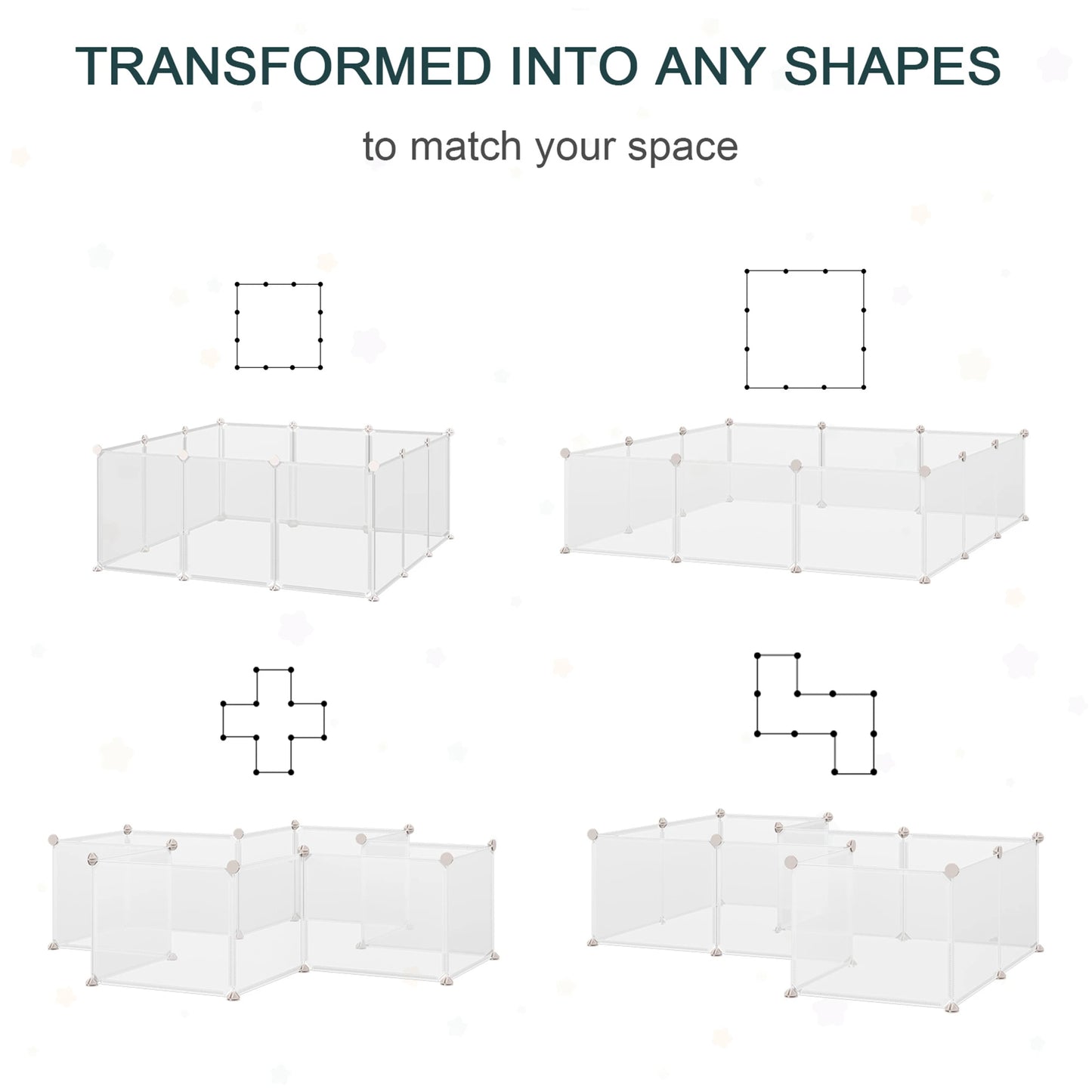 Small Animal Cage, 12 Panels, 18" x 14", White Houses, Kennels & Pens at Gallery Canada