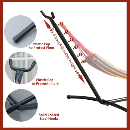 9.2'L Adjustable Hammock Stand, Heavy Duty, Outdoor Camping, Black Hammock Stands at Gallery Canada