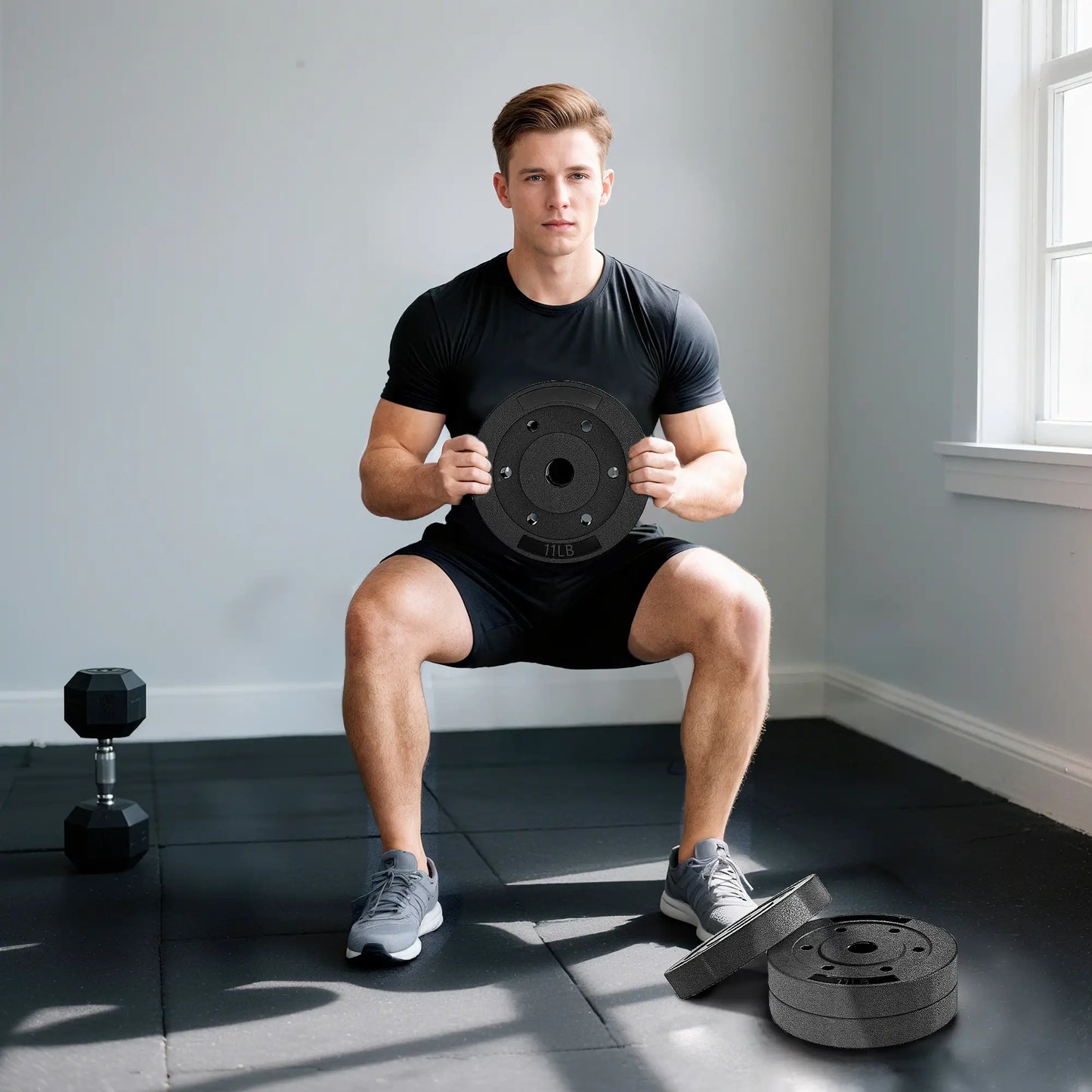 Weight Plates Set, 1-Inch Barbell, 4 x 11 lbs Dumbbells & Barbells at Gallery Canada