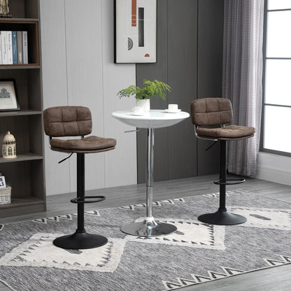 Swivel Counter Height Bar Stools Set of 2, Adjustable Height, PU Leather Bar Stools at Gallery Canada