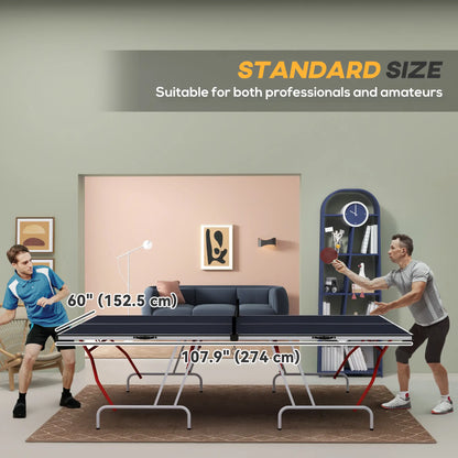 9' x 5' Full Size Table Tennis Table, Folding, Dark Grey Game Tables at Gallery Canada