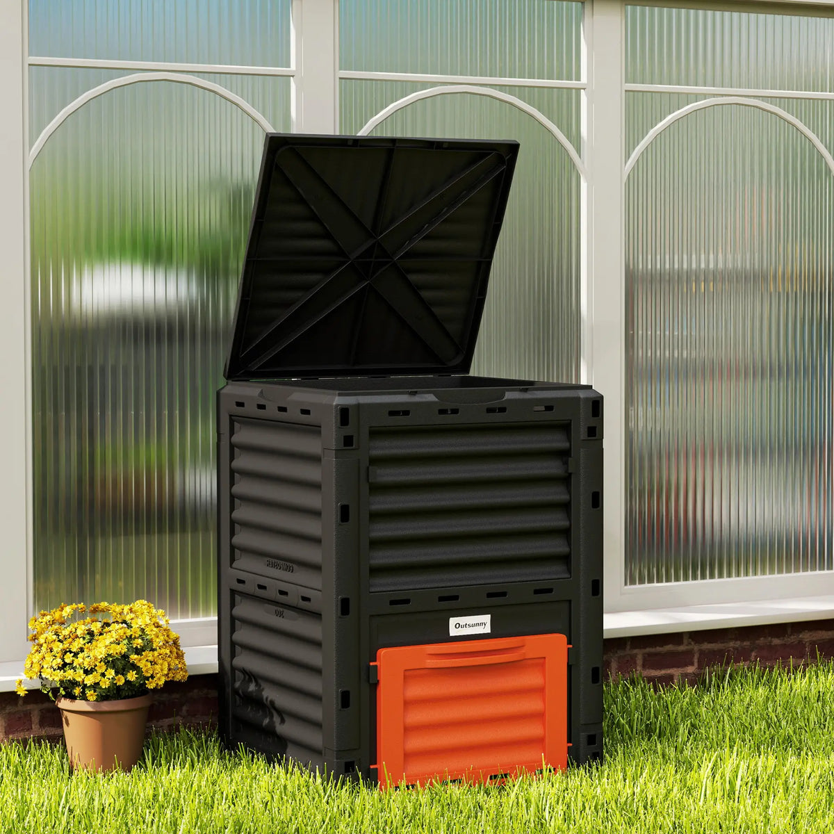 Outdoor Compost Bin, Fast Soil Creation, 80 Gallon, Orange Outdoor Compost Bin at Gallery Canada
