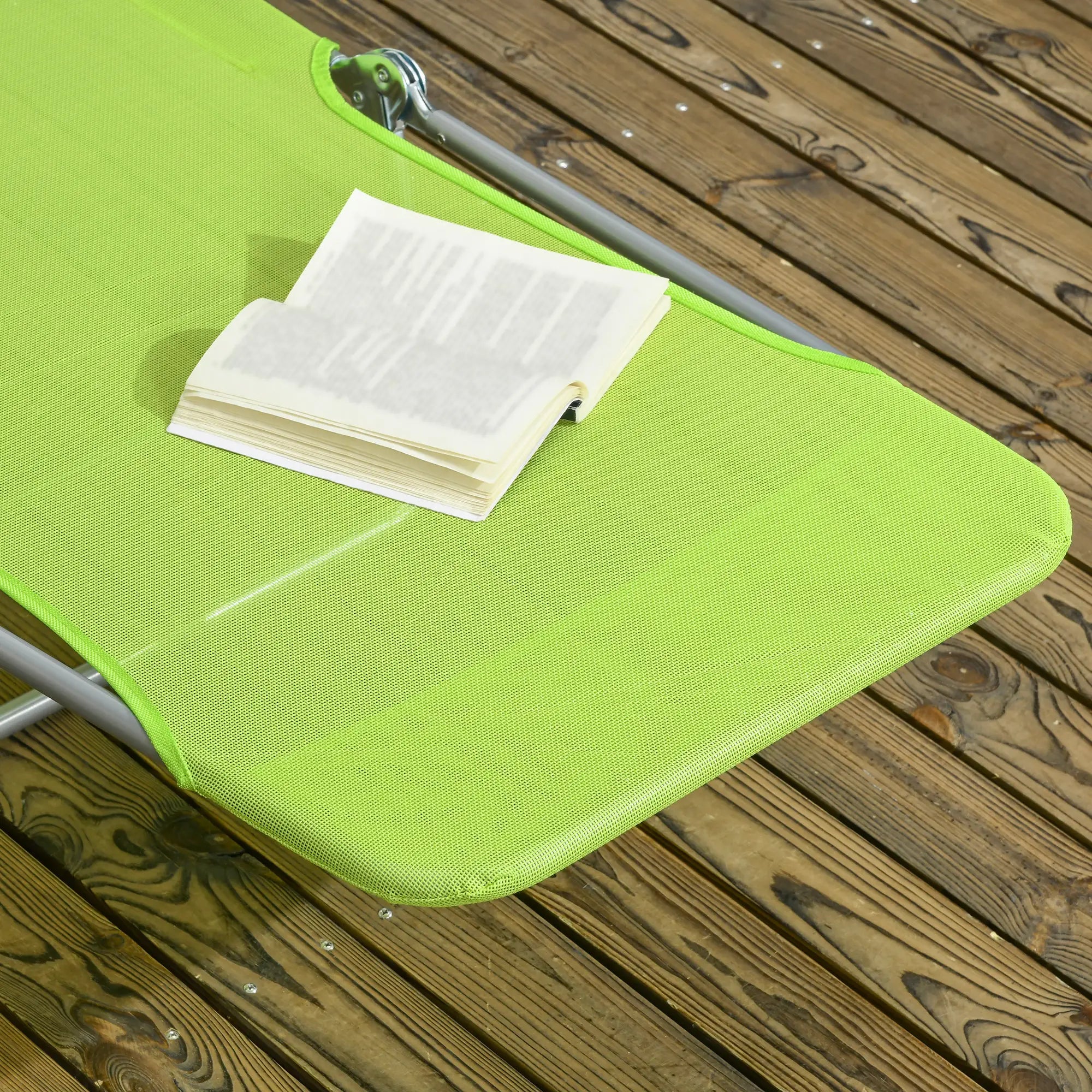 Set of 2 Folding Chaise Lounge Chairs, Outdoor, Reclining, Green Lounger Chairs at Gallery Canada