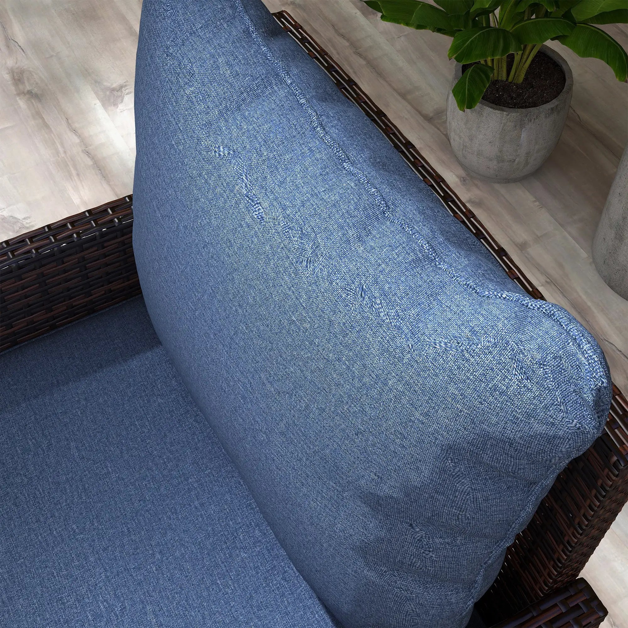 4-Piece Patio Chair Cushion Set, Indoor Outdoor, Blue Patio Chair Cushions at Gallery Canada