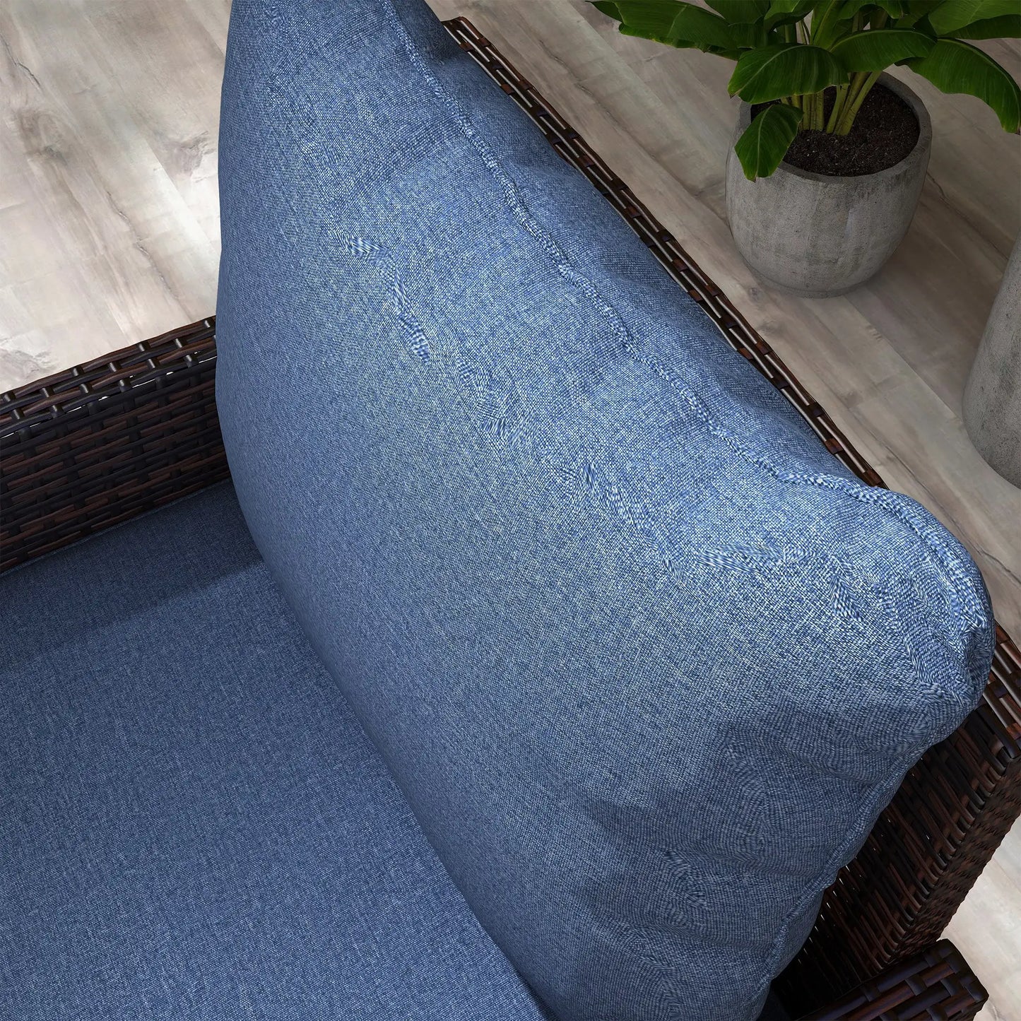 4-Piece Patio Chair Cushion Set, Indoor Outdoor, Blue Patio Chair Cushions at Gallery Canada