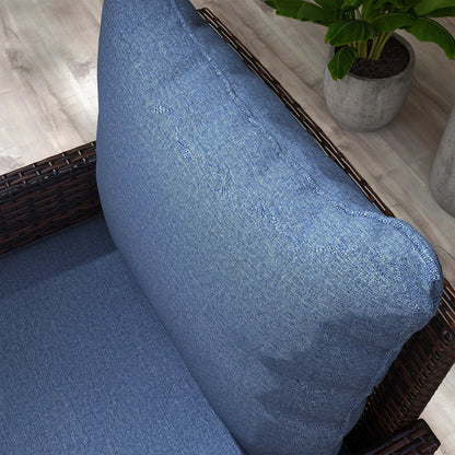 4-Piece Patio Chair Cushion Set, Indoor Outdoor, Blue Patio Chair Cushions at Gallery Canada