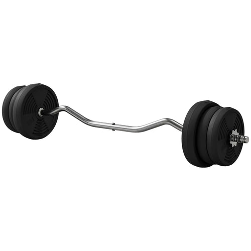 50LBS Barbell Weight Set, Adjustable with Curl Bar, Home Gym