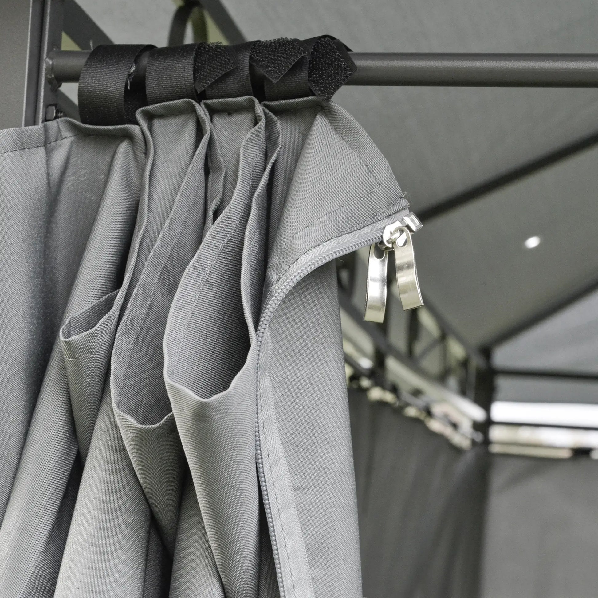 13'L x 10'W x 8.7'H Patio Gazebo, 2-Tiers Garden Canopy, Grey Gazebos at Gallery Canada