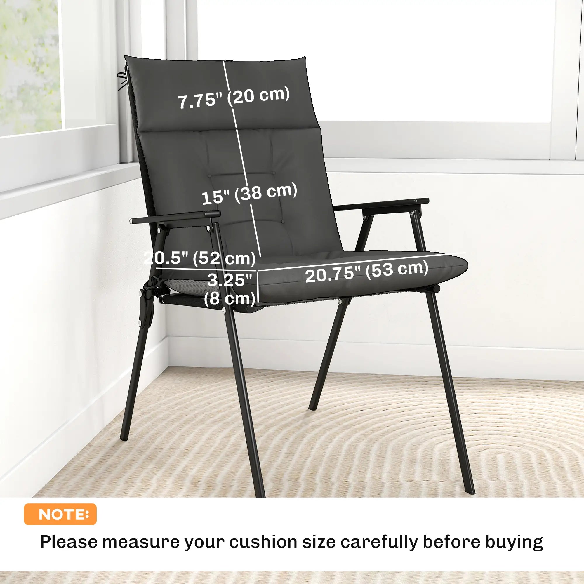 Waterproof Non-Slip Patio Chair Cushions, 44