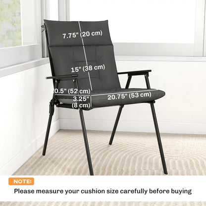 Waterproof Non-Slip Patio Chair Cushions, 44"x21", Set of 4, Dark Grey Patio Chair Cushions at Gallery Canada