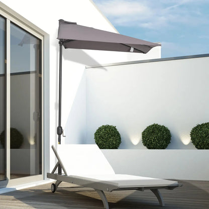 8ft Half Round Umbrella, Outdoor Patio Sun Shade, 5 Ribs Sun Umbrellas at Gallery Canada