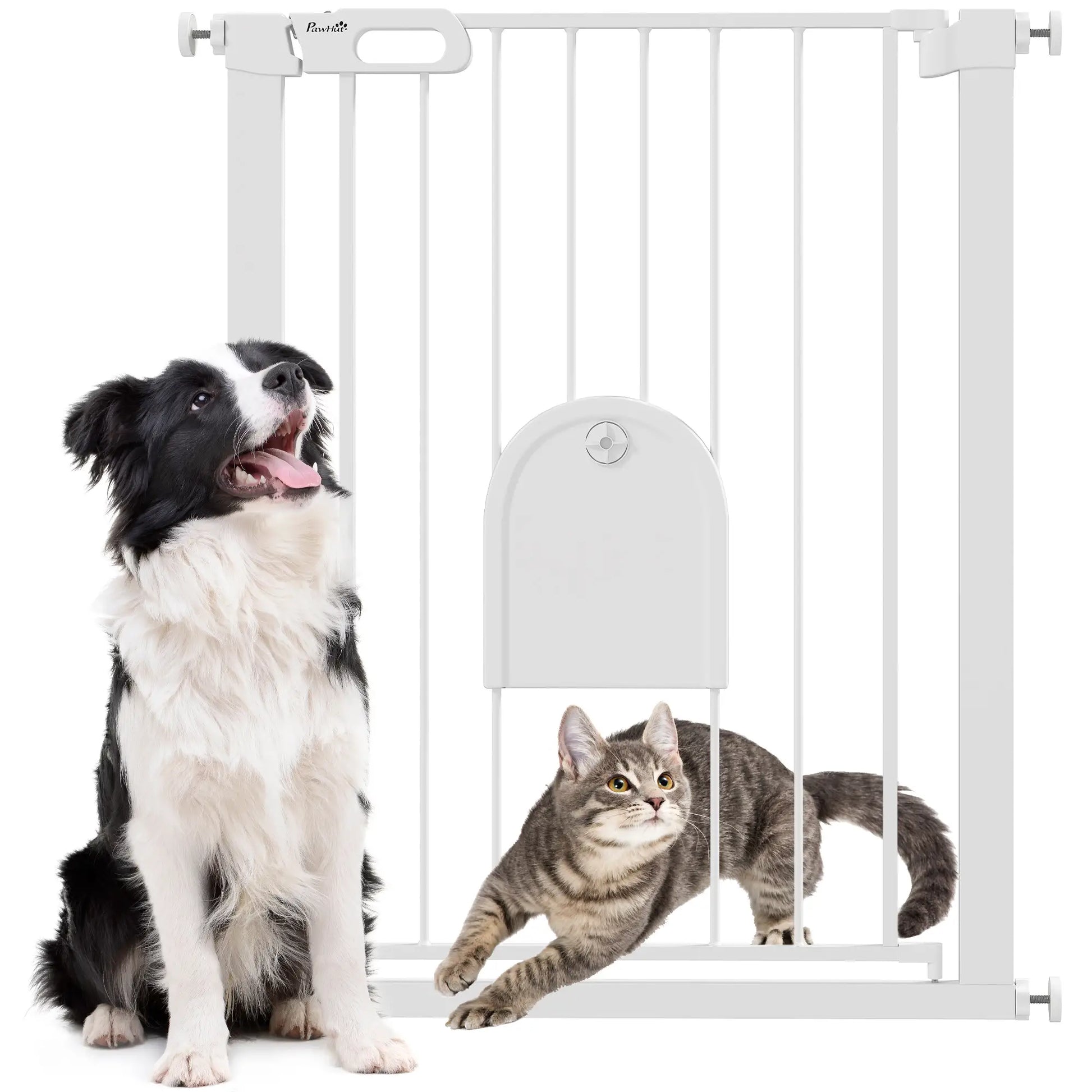 30"-32" Extra Wide Pet Gate, 35"H, Small Door, White Houses, Kennels & Pens at Gallery Canada