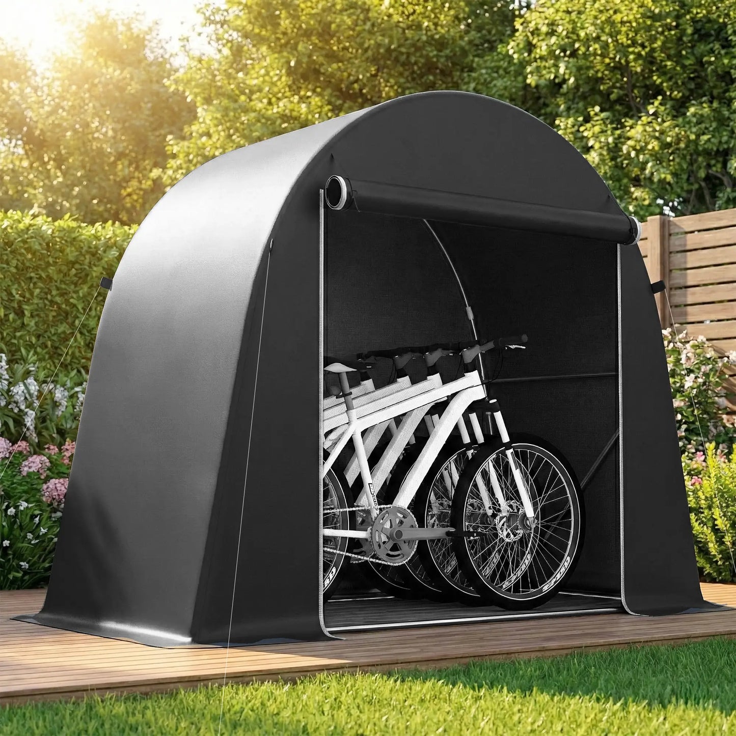 8' x 4' Portable Shed, Waterproof Bike Tent, Roll-Up Zipper Door Sheds at Gallery Canada