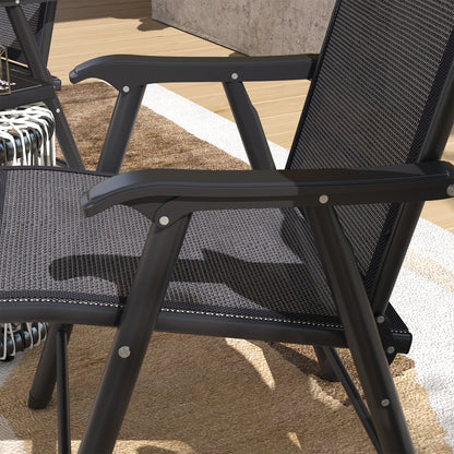 2-Piece Folding Chair Set, Patio Balcony Garden, Dark Grey Patio Chairs at Gallery Canada