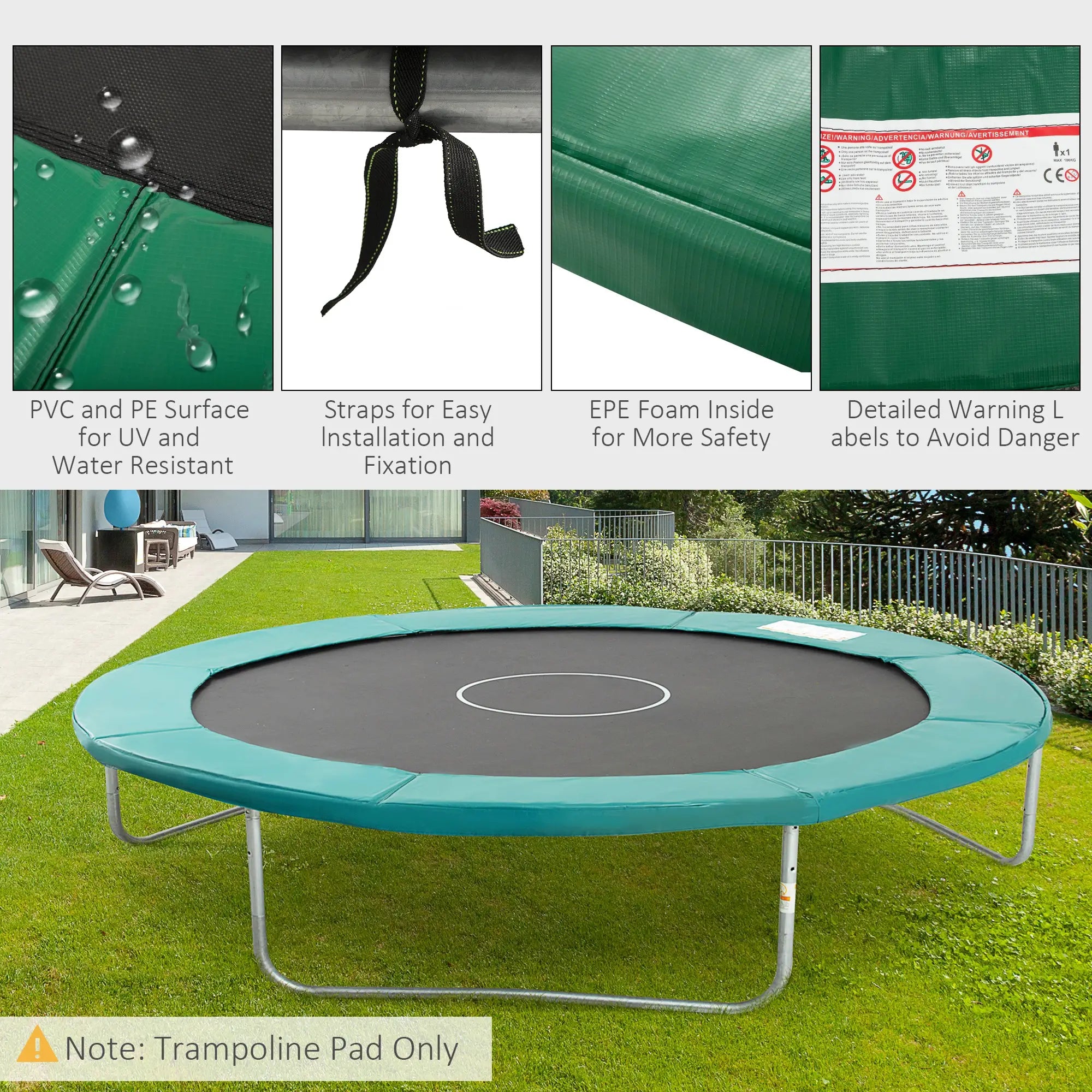 14FT Trampoline Pad Replacement, Φ168