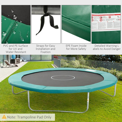 14FT Trampoline Pad Replacement, Φ168" Spring Cover, Water-Resistant, Green Trampolines at Gallery Canada