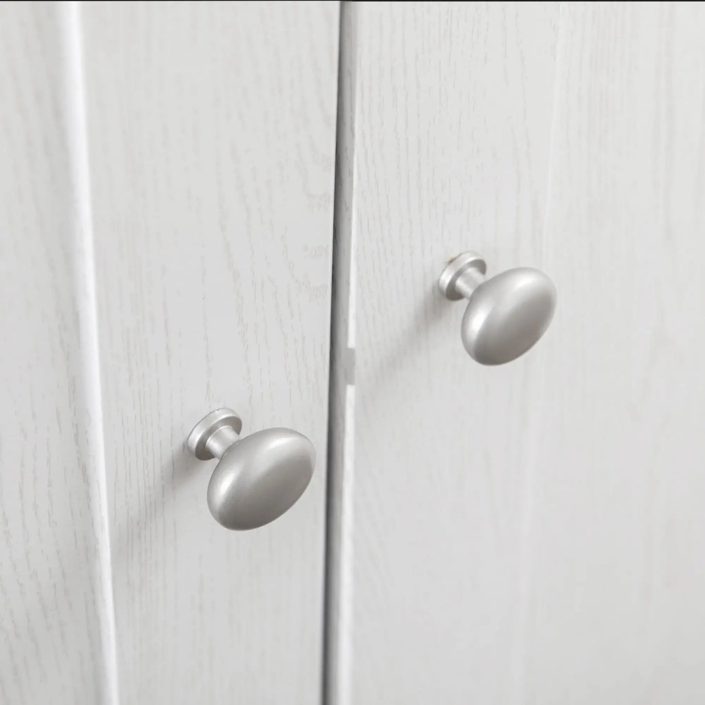 Kitchen Storage Cabinet, 2 Door Pantry with Adjustable Shelves, Distressed White, White Storage Cabinets at Gallery Canada