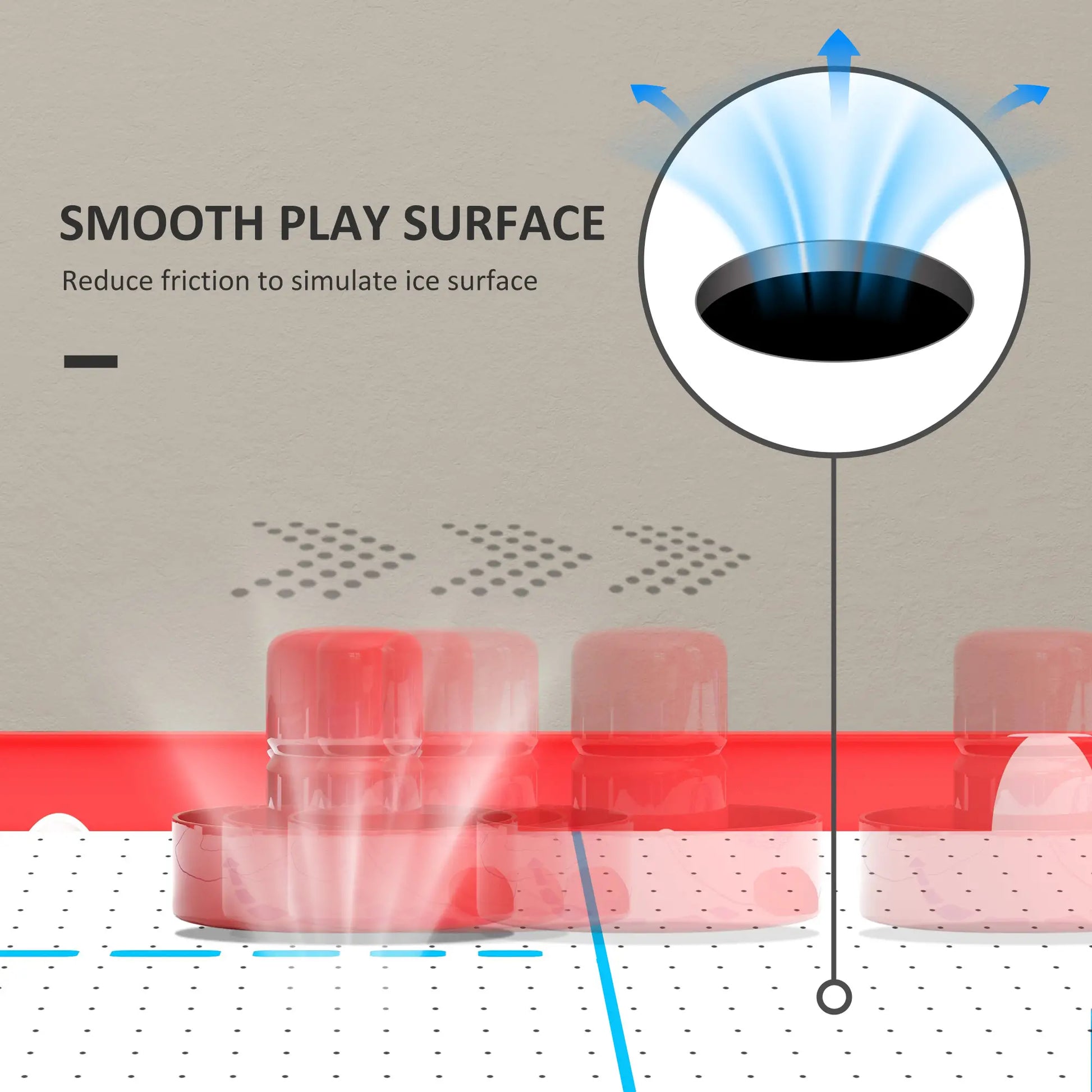 40 Folding Air Hockey Table, 2 Pucks, 2 Pushers, Scoreboard, White Game Tables at Gallery Canada