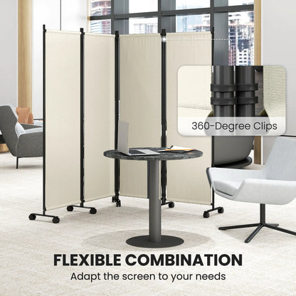 Folding Room Divider with Wheels, Privacy Screen, 5.6ft Tall Side Awnings at Gallery Canada
