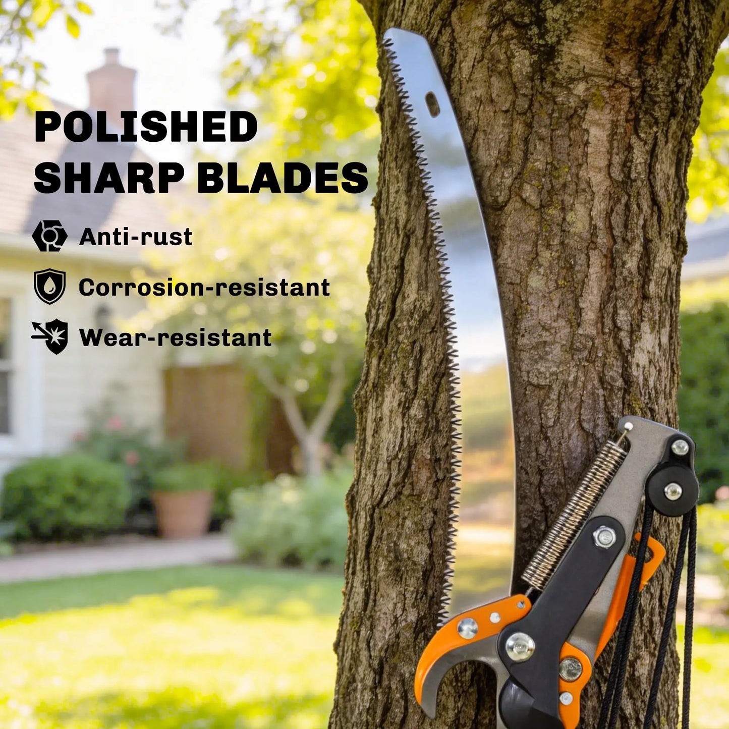 2-In-1 Manual Pole Saw, Hand Pruning Saw, 6.5ft Telescopic Pruner Garden Accessories at Gallery Canada