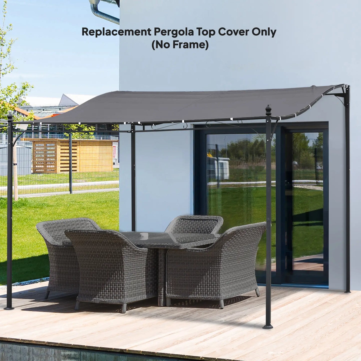 Canopy Replacement, Pergola Shade Cover, 10' x 10', Dark Grey Gazebo Canopy Replacement at Gallery Canada