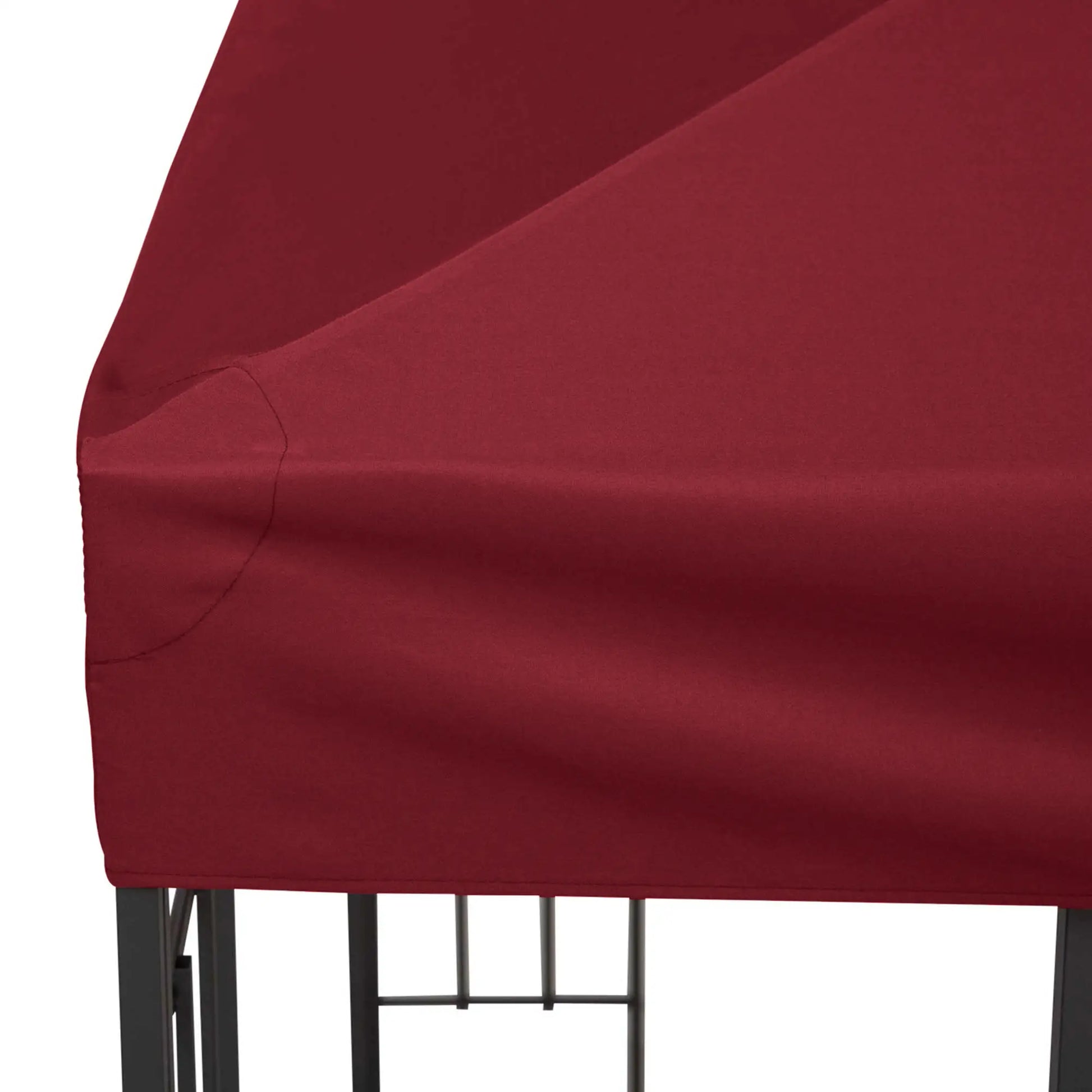 10' x 10' Square 2-Tier Gazebo Canopy Cover, Wine Red Gazebo Canopy Replacement at Gallery Canada