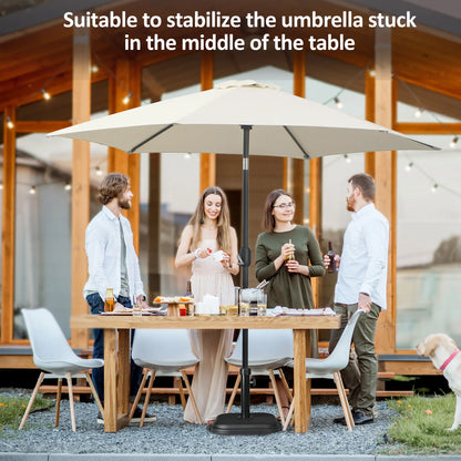 24 lb Concrete Patio Umbrella Base, Outdoor Market Table Stand, Black Umbrella Bases at Gallery Canada