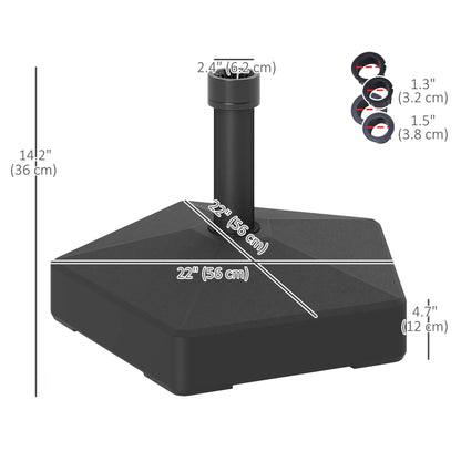 Heavy Duty Outdoor Umbrella Stand Base, Black Umbrella Bases at Gallery Canada