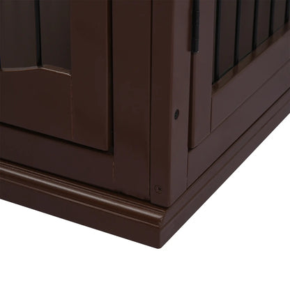 26" Wooden Dog Cage, Double Door, Modern Design, Brown Houses, Kennels & Pens at Gallery Canada