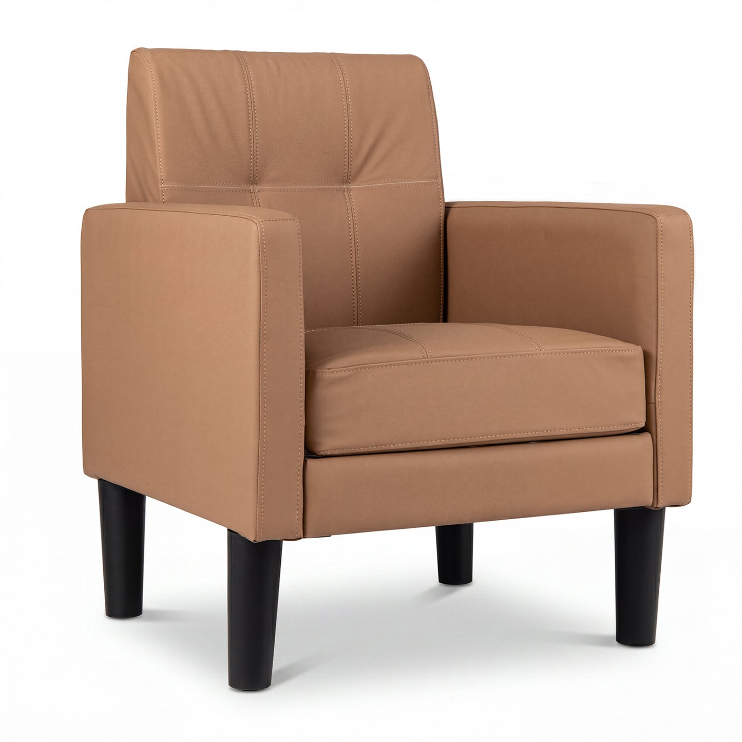 PU Leather Accent Chair, Brown Accent Chairs Brown at Gallery Canada