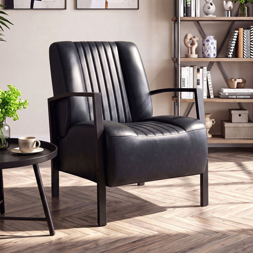 PU Leather Upholstered Armchair