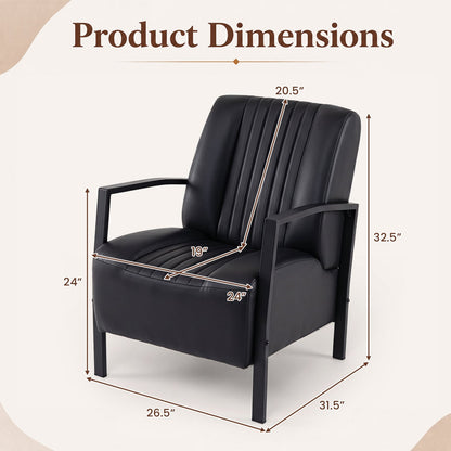 PU Leather Upholstered Armchair Accent Chairs at Gallery Canada