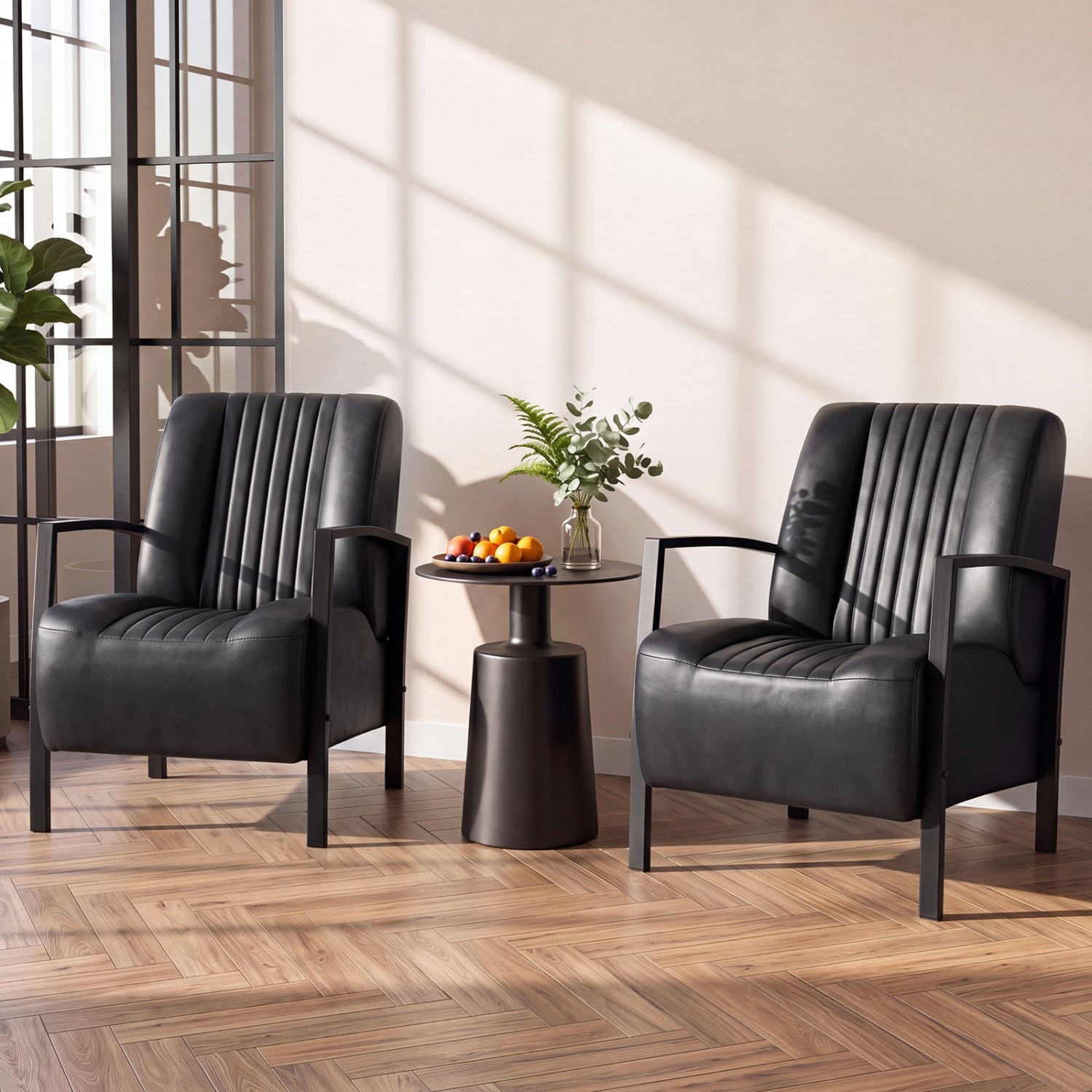 PU Leather Upholstered Armchair Accent Chairs at Gallery Canada