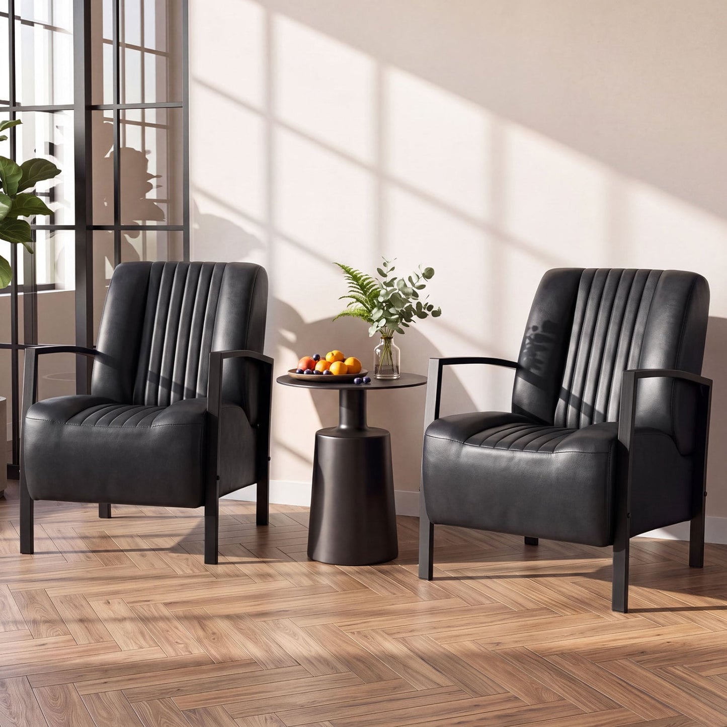PU Leather Upholstered Armchair Accent Chairs at Gallery Canada