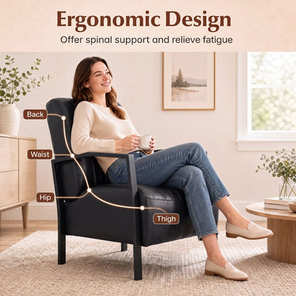 PU Leather Upholstered Armchair Accent Chairs at Gallery Canada