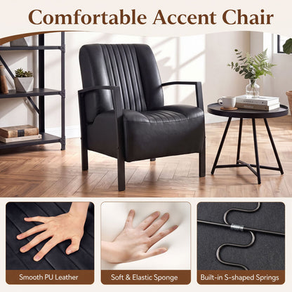 PU Leather Upholstered Armchair Accent Chairs at Gallery Canada
