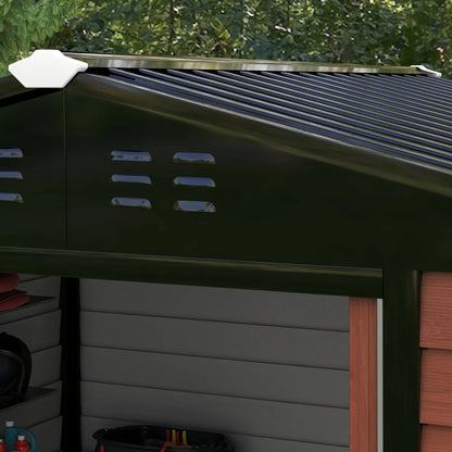 8' x 7' Outdoor Storage Shed, Galvanized Steel, Lockable Doors, Floor Frame Sheds at Gallery Canada